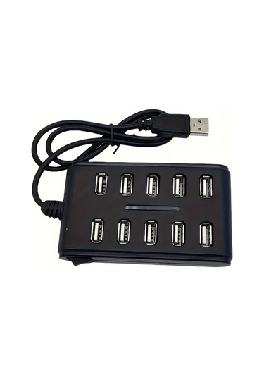 Oldfriend 10'lu Taşınabilir Usb Hub Multiport Adaptör Siyah Abs Yapı 36v Fare Klavye