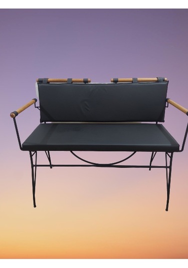 Bengimobilya Sandalye Benc Penyez Klasik Model Metal Çelik Siyah Fırın Boya Si Siyah