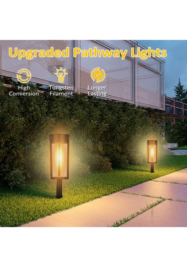 Güneş Enerjili Solar Bahçe Aydınlatması Lamba 2 Adet