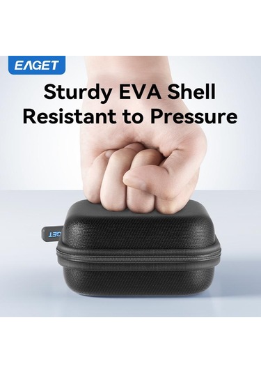 Taşınabilir Saklama Çantası Dijital Saklama Çantası Eva+600d Oxford Kumaş Kablosuz Kulaklık Telefon Sd Kart İçin Siyah