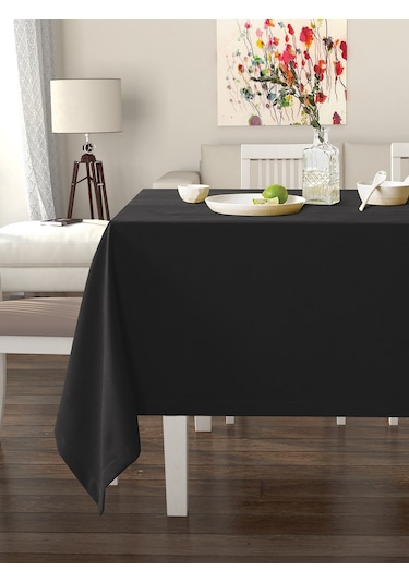 Çakıl Rengi Masa Örtüsü Kadife Dokulu Leke Tutmaz Çakıl Rengi