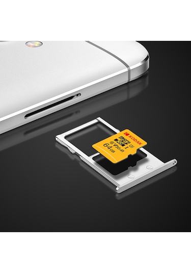 Yaozixa Kodak 64gb Microsd Kartı U3 V30 A1 100mb/s Okuma Hızı 4k Hd Video Kaydı Desteği Sınıf10
