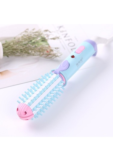 Sones Gelinsi Gls-003 20w 2'si 1 Arada Seramik Sırlı Mini Bukle Tarak, Ab Fişi Mavi