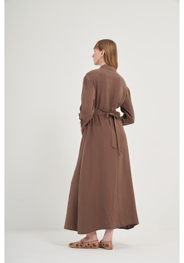 Ftz Modal Elbise Kahve 31033 Kahve
