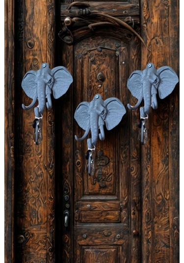 Oxyteez Fil Figürlü Bereket Biblosu Çok Renkli Renk Reçine Tasarım Ev Ve Ofis Dekorasyonu