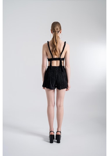 Holly Lolly Beli Lastikli Mini Comfy Şort Siyah