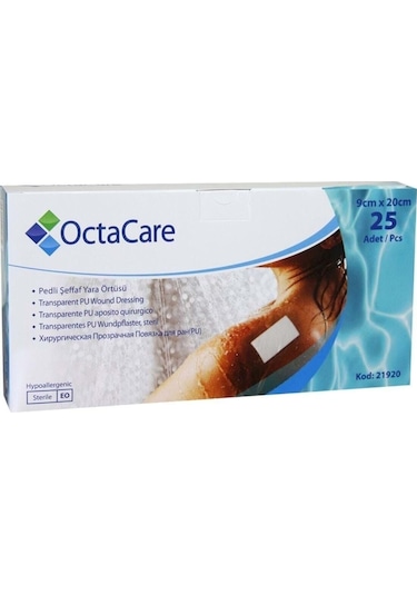 Octacare Pedli Şeffaf Yara Örtüsü Su Geçirmez 9Cmx25Cm 25 Adet