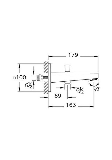 Root Square Çıkış Ucu, El Duşu, A42740 A43131 Çok Renkli