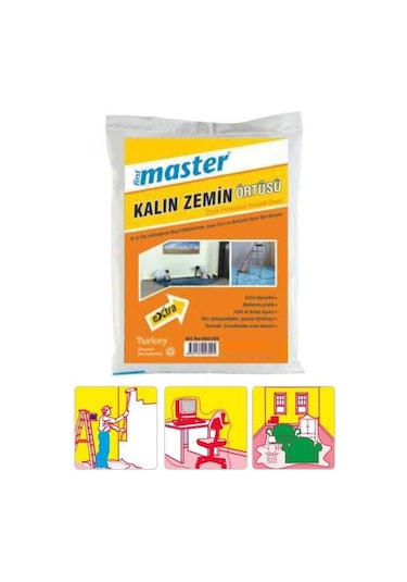 Master Kalın Zemin Örtüsü Boya Örtü 4X2.5 M 10 M2