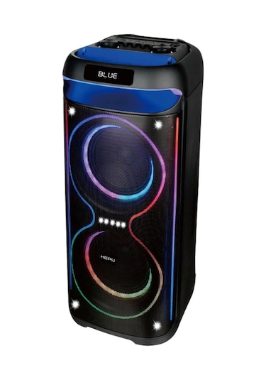 Hepu Hp-100 2x10'' 2x25cm Kablosuz 1 El Mikrofon Bluetooth Şarjlı Müzik Kutusu