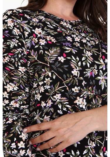 Çiçekli Penye Elbise