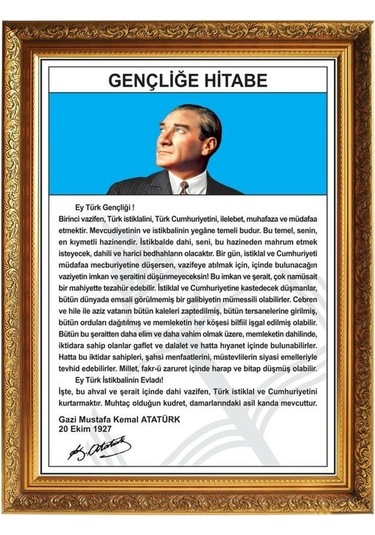 Yaldızlı Çerçeveli Gençliğe Hitabe