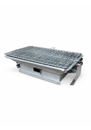 Piknik Mangalı Siperli, Yüksek Ayaklı, Katlanır - 1035-s Gri