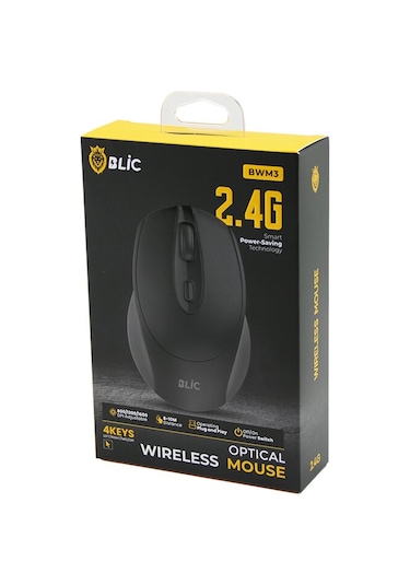Blic-bwm3 Siyah Kablosuz Mouse 2.4g 8-10m Distance Wireless - Kablosuz 1600dpı 5567