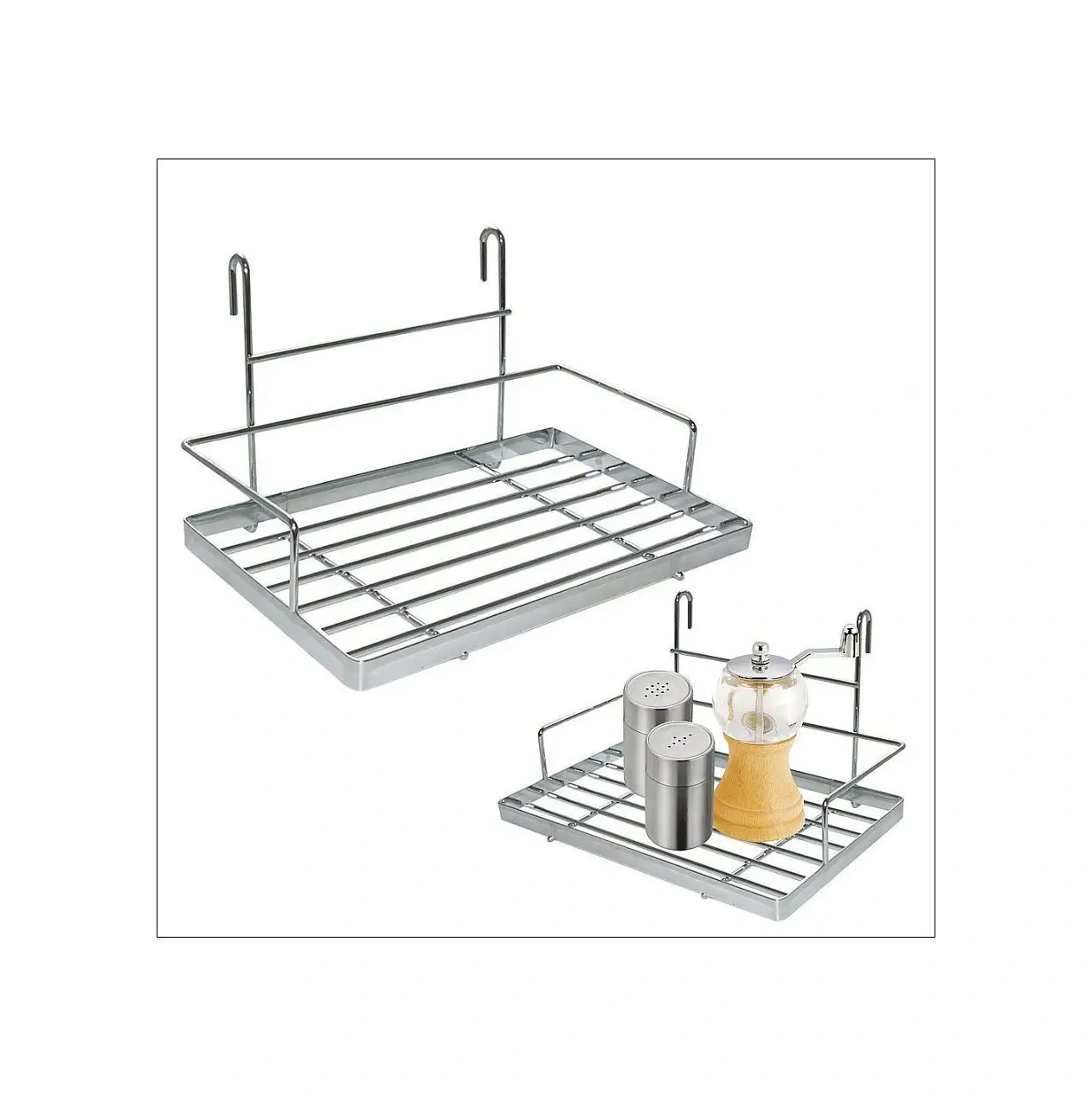 Mul' Tıdom Askılı Metal Ray İçin Mutfak Rafı 4062660 Gri
