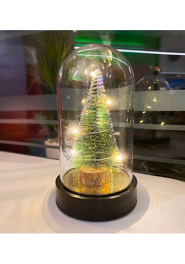 Kar Küresi Işıklı Yılbaşı Çam Ağcı Hediye Paketli