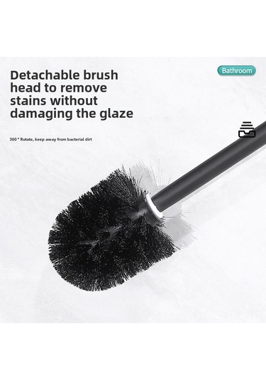 Konesam Stainless Steel Tuvalet Fırçası Tutucu, Zemin Montajlı Kapaklı Tasarım, Delme Yok Kurulum, Banyo Depolama Aleti Parlak Diğer