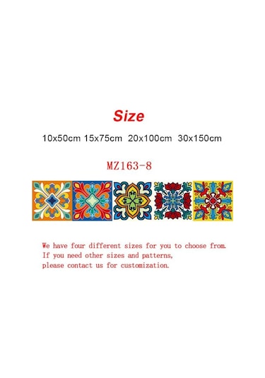 Beyaz & Kırmızı Renkli Desen Seramik Fayans Duvar Etiket Masaları Banyo Mutfak Ev Dekor Duv Su Geçirmez Duvar Sticker Dğ. 56651311 Diğer