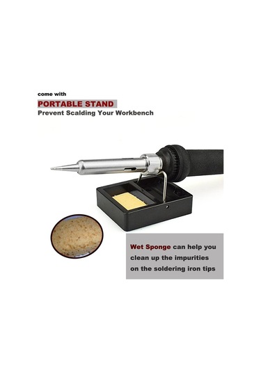 Havya Seti 60w Ayarlanabilir Sıcaklık Termostatı Elektrikli Havya