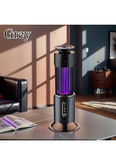 Motion003 Gri Şarj Edilebilir 2si 1 Arada Böcek Kovucu Ve Gece Lambası Ev Ofis İçin