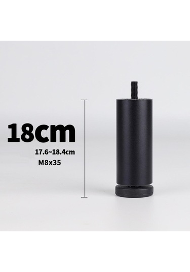 Suntek 4 Adet Alüminyum Alaşımlı Mobilya Ayakları Siyah-18cm Çok Renkli