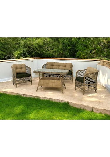 Tu Tienda Tire 2 1 1 Masa Bahçe Balkon Mobilyası,bambu-yeşil Yeşil-saman