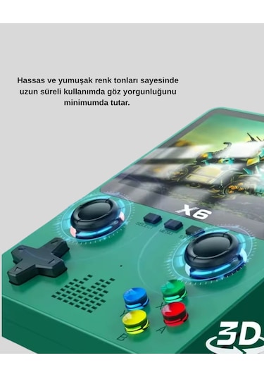 Retro Taşınabilir Konsol 3.5 Ips Ekran Ergonomik Çift Lr Kontrollü