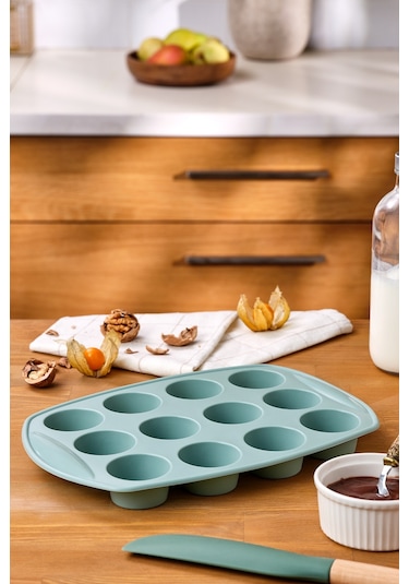 Emsan Silikon Muffin Kalıbı Yeşil