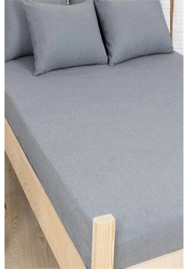 More Home Tek Kişilik Lastikli Çarşaf Seti + Yastık Kılıfı Antrasit