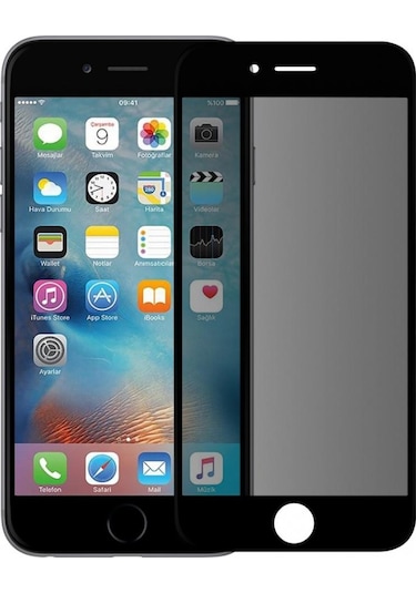 BİNANO CERAMIC MATTE Apple Uyumlu iPhone 7/8/SE 2020 SIYAH EKRAN KORUYUCU