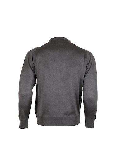 Erkek Kazak Klasik Normal Kesim Yünlü Rar00499 Gri