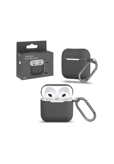 Proaks Airpods Uyumlu 4 İçin Kancalı Kılıf 389529687 Gri