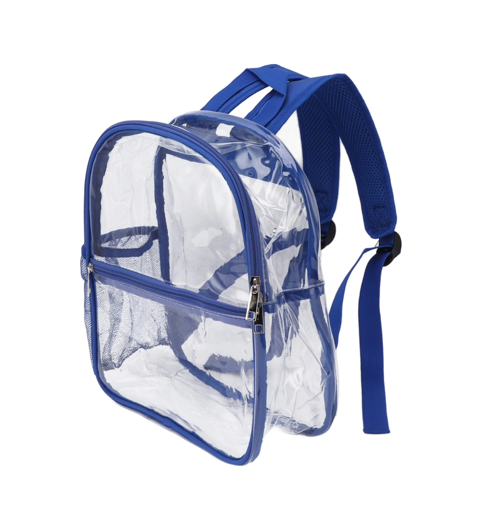 Vkemall Su Geçirmez Şeffaf Pvc Sırt Çantası - Öğrenci/gençler İçin Spor/outdoor Kullanıma Uygun, Güvenli Sızdırmaz, Geniş Hacimli, Ön Cep Tasarımı, Mavi