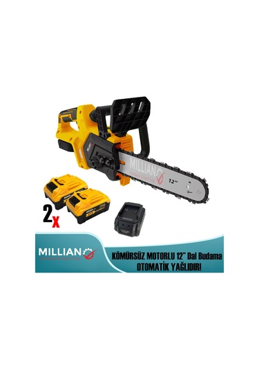 Millian MLN-12D Şarjlı Çift Akülü Dal Budama Makinesi