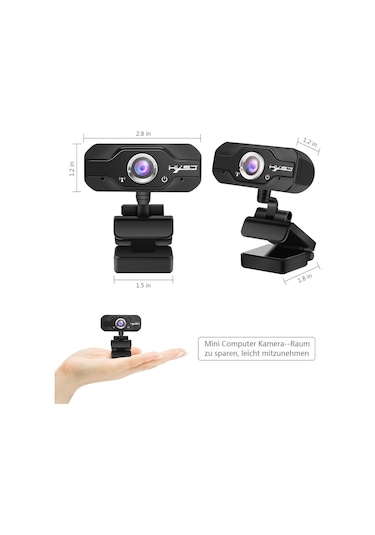 Sones Hxsj S50 30fps 100 Megapiksel 720p Hd Masaüstü / Dizüstü / Akıllı Tv İçin Web Kamerası, 10m Ses Emici Mikrofon, Kablo Uzunluğu: 1,4m