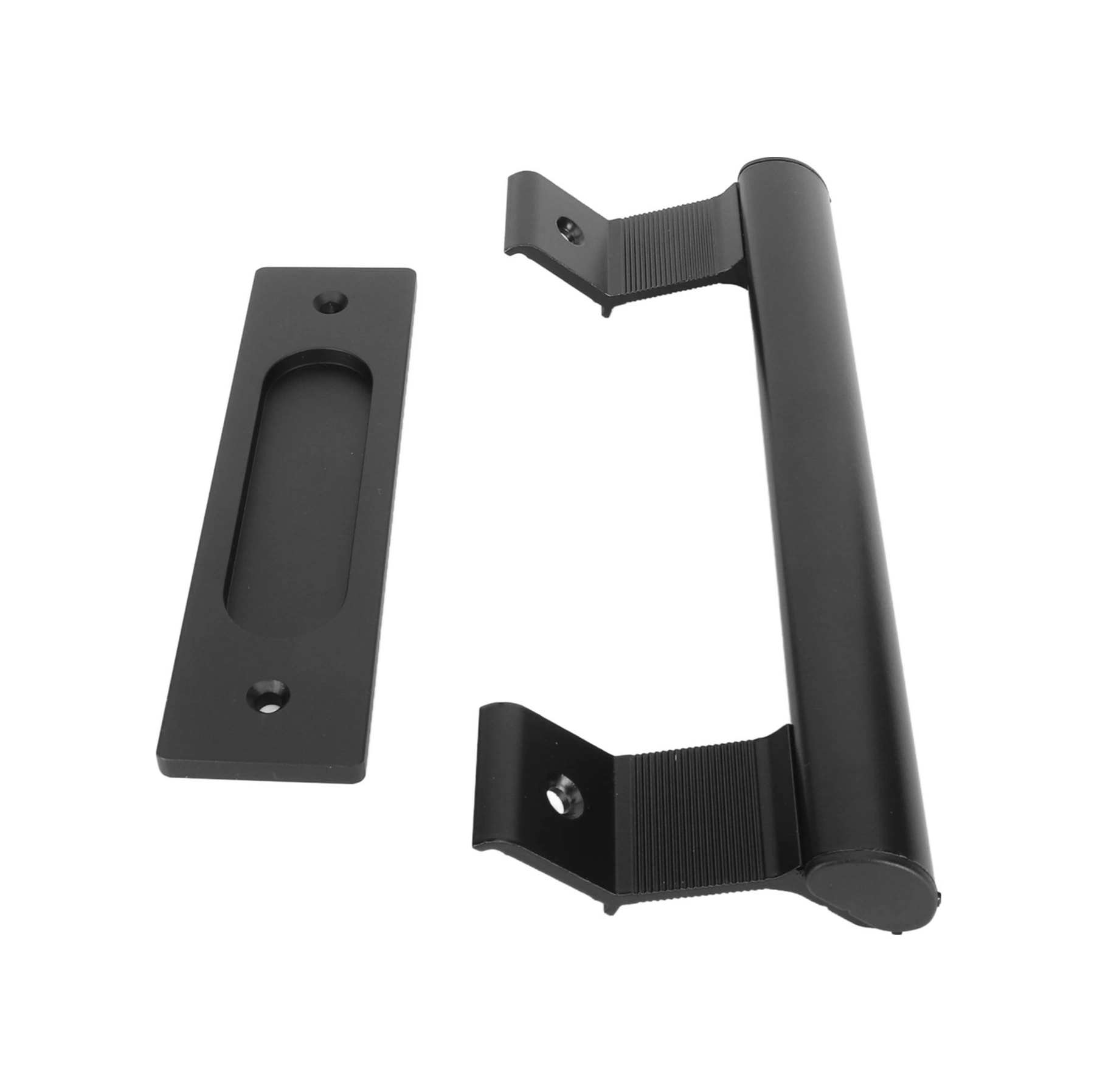 Geeroyoo Alüminyum Zırhlı Kayar Ahşap Kapı Kolu - İki Yönlü Tasarım, Delme Yok, Siyah, Kolay Kurulum, Balkon/depo/giyinme Dolabı Uygulamalı Diğer