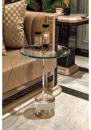 Dulda Akrilik Firuz Sehpa Şeffaf