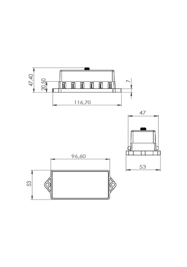 6'lı Bıçak Tipi Sigorta Kutusu