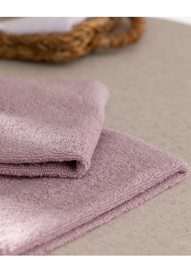 Jeanne Kroşeli 2'li %100 Pamuk El Havlusu - Lila - 30x40 Cm 8684427204757 Pembe