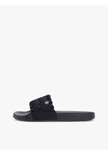 Tommy Hilfiger Th Braıded Pool Slıde Kadın Siyah - Fw0fw09203