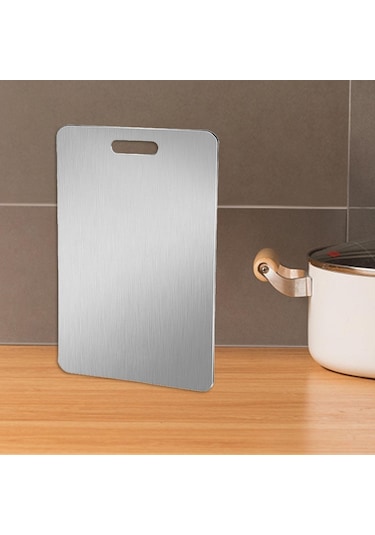 Suntek Paslanmaz Çelik Kesme Tahtası Pizza Bisküvi Büyük