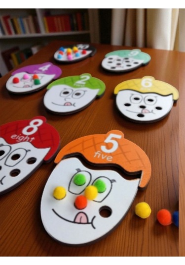 Meşe Palamudu Sayı Ve Miktarlarını Öğreniyorum Ahşap Oyuncak