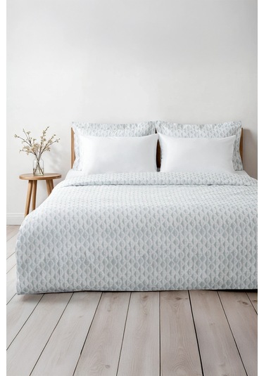 Green Black Tria Mint Tek Kişilik %100 Pamuk Saten 210 Tc Nevresim Takımı Mint