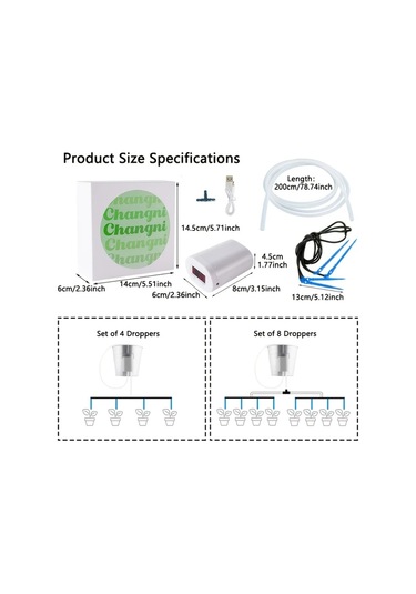 Elmpaly 8 Damlaticili Saksı Bitkileri İçin Otomatik Sulama Sistemi Zamanlayıcılı