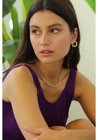 Reis Kuyumculuk T9454 İl Prosecco White Pembe Altın Kolye