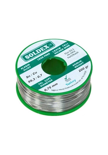 Soldex 0.75 Mm 200 Gr Kurşunsuz Lehim Teli