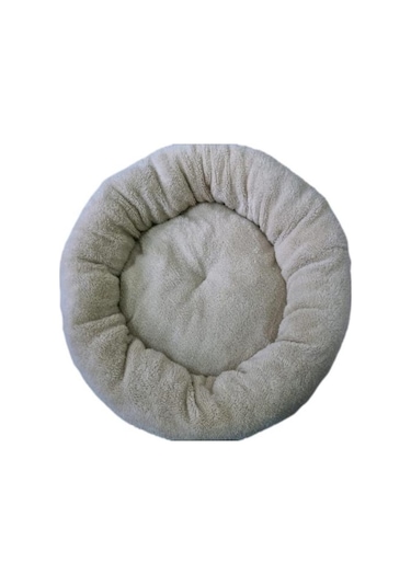 Welsoft Ekru Beyaz Kedi ve Köpek Yatağı 60 cm