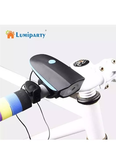 Çakarlı 120 Desibel 3 Modlu Elektronik Bisiklet Korna Ön Far Siyah