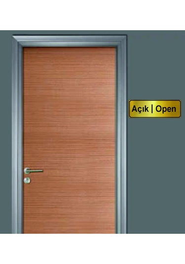 Açık/open Yazılı Metal Yönlendirme Levhası-altın 10x20 Cm