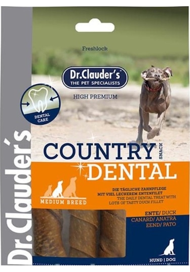 Dr. Clauder's Country Dental Ördekli Köpek Ödülü 120 G